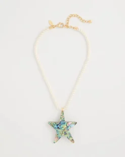 Abalone Shell Star Pendant Necklace