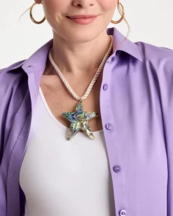 Abalone Shell Star Pendant Necklace
