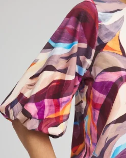 Abstract Bubble Hem Top
