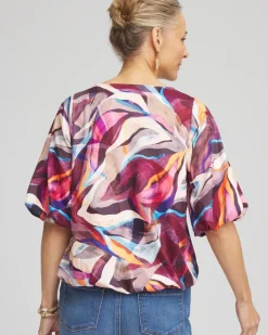 Abstract Bubble Hem Top