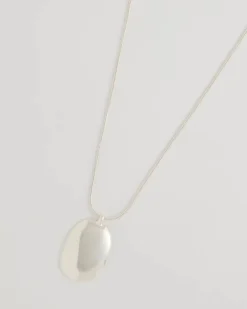 Adjustable Silvertone Pendant Necklace