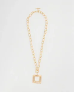 Adjustable Square Pendant Necklace