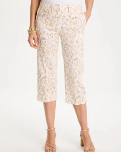 Animal Print Emme Sateen Straight Capri Pants