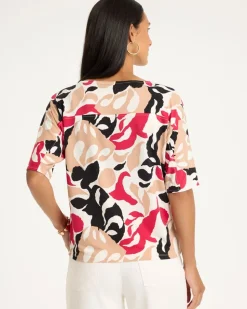 Artisanal Knit Elbow Sleeve Tee