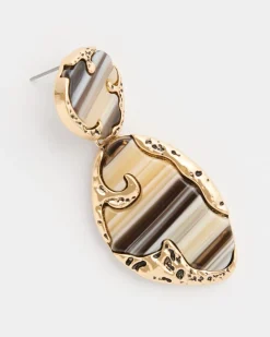Artisanal Resin Organic Drop Earrings
