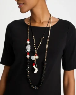 Asymmetrical Long Single-Strand Necklace