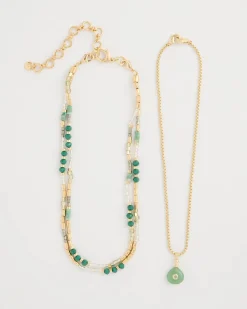 Aventurine Stone Pendant Necklace