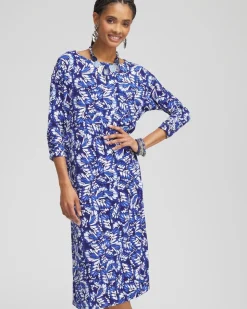Batwing Sleeved Jersey Midi Dress