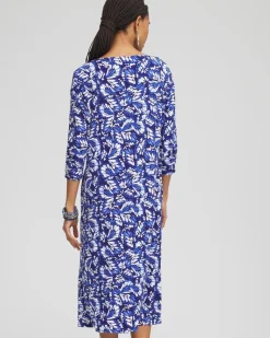 Batwing Sleeved Jersey Midi Dress