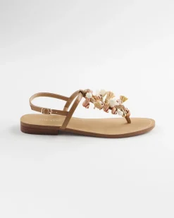 Beach Seashell T-Strap Sandals