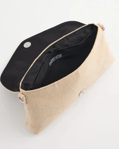 Beaded Canvas Clutch
