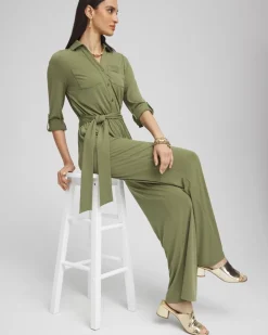 Belted Jersey Maxi Jumpsuit