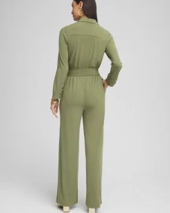 Belted Jersey Maxi Jumpsuit