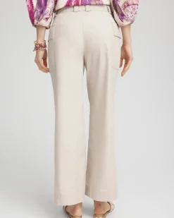 Belted Twill Utility Cropped Pants