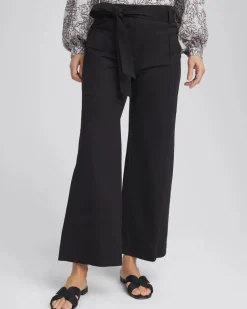Belted Twill Utility Cropped Pants
