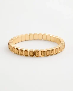 Bezel Set Stretch Tennis Bracelet