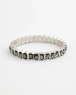 Bezel Set Stretch Tennis Bracelet