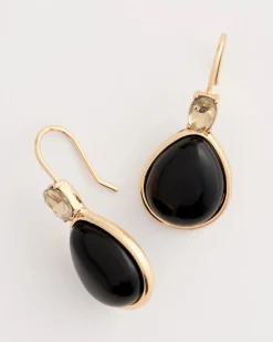 Black Teardrop Earrings