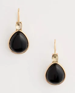 Black Teardrop Earrings