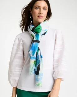 Blooming Brush Oblong Scarf