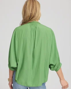 Braided Batwing Blouse