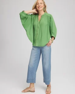 Braided Batwing Blouse