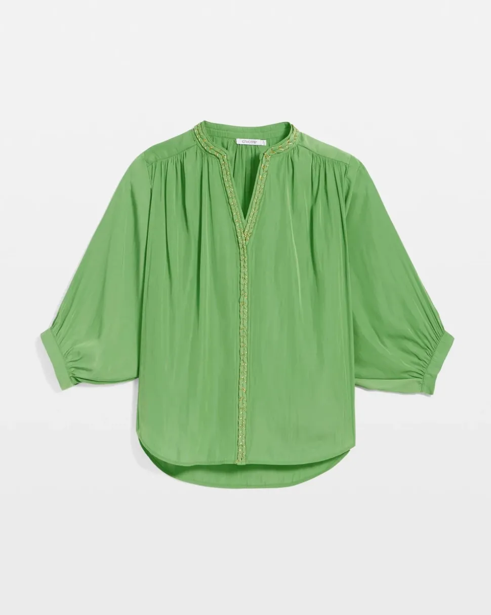 Braided Batwing Blouse