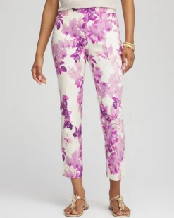 Brigitte™ Floral Pull-On Slim Cropped Pants
