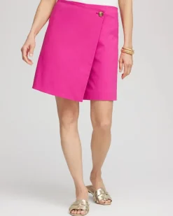 Brigitte™ Pull-On Asymmetrical Wrap Skort