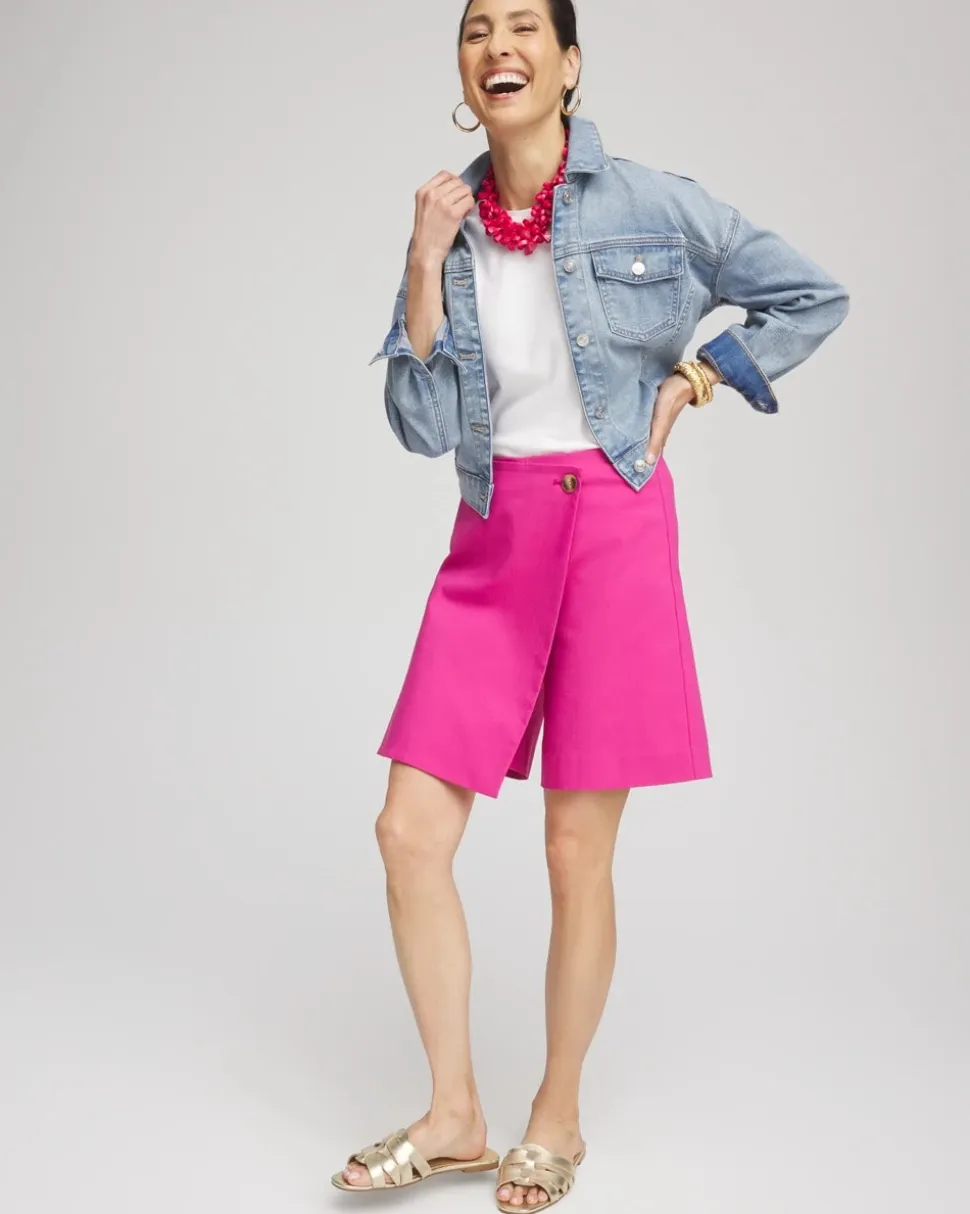 Brigitte™ Pull-On Asymmetrical Wrap Skort