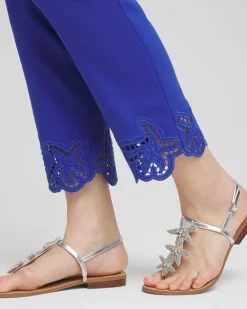 Brigitte™ Pull-On Cutwork Cropped Pants
