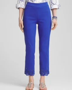 Brigitte™ Pull-On Cutwork Cropped Pants
