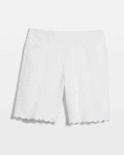 Brigitte™ Pull-On Scallop-Hem Shorts