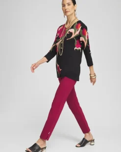 Brigitte Rivet Slit Ankle Pants