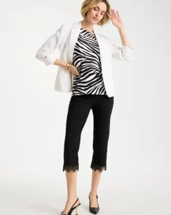 Brigitte™ Slim Applique Hem Capri Pant