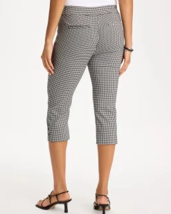 Brigitte™ Slim Gingham Pull-On Capri Pant
