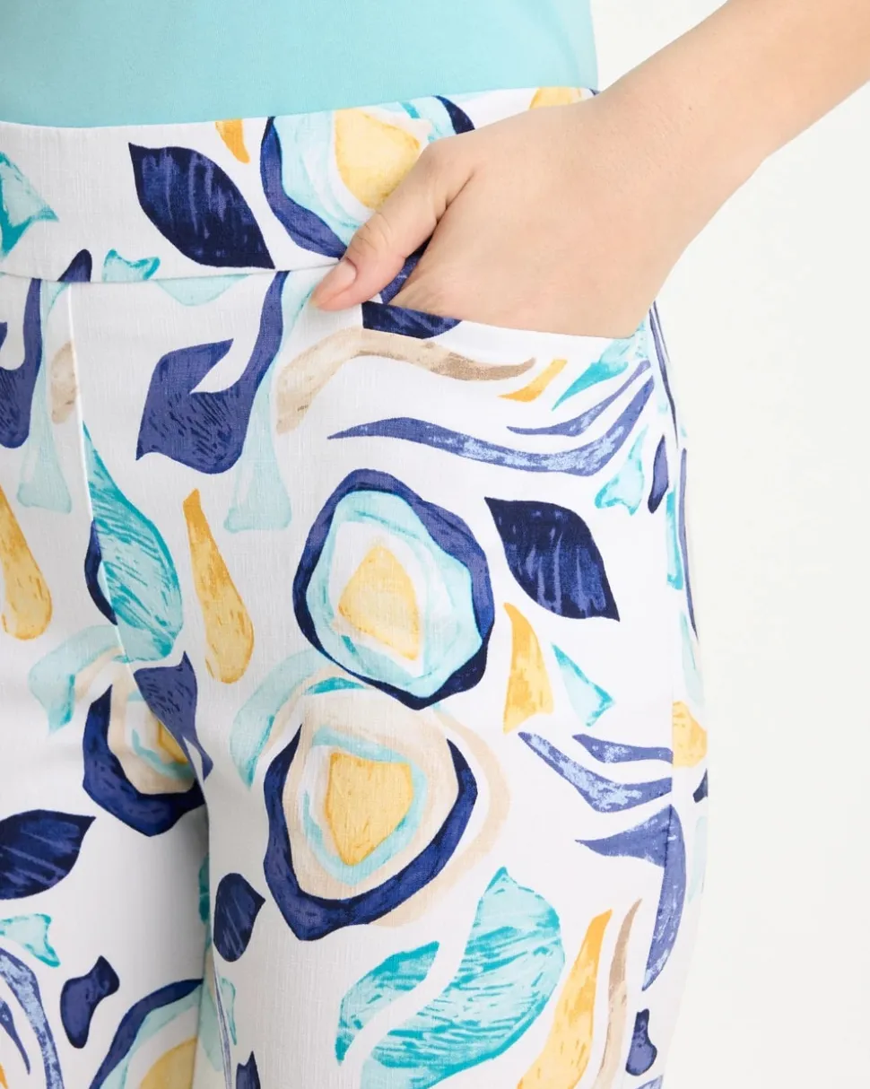Brigitte™ Slim Handpainted Pull-On Capri
