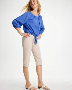 Brigitte™ Slim Rivet Pull-On Capri Pant