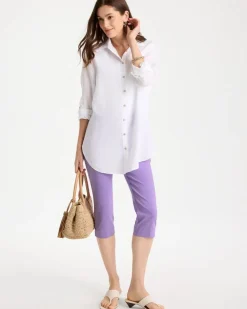 Brigitte™ Slim Rivet Pull-On Capri Pant