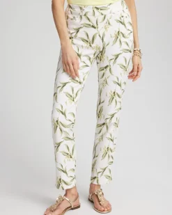Brigitte™ Slub Slim Ankle Pants