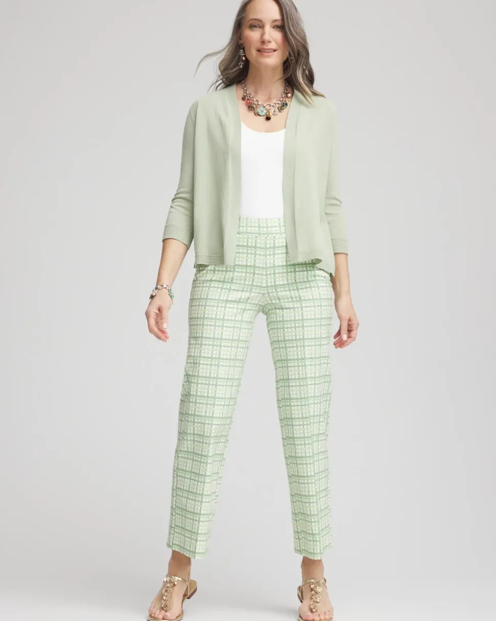 Brigitte™ Wide Leg Plaid Cropped Pants