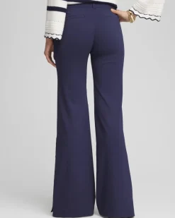 Button Detail Wide-Leg Pants