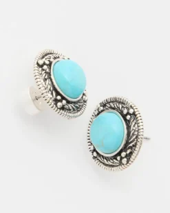 Cab Stud Earrings