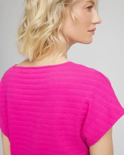Cap Sleeve Textured Tee