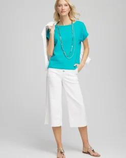 Cap Sleeve Textured Tee