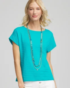 Cap Sleeve Textured Tee