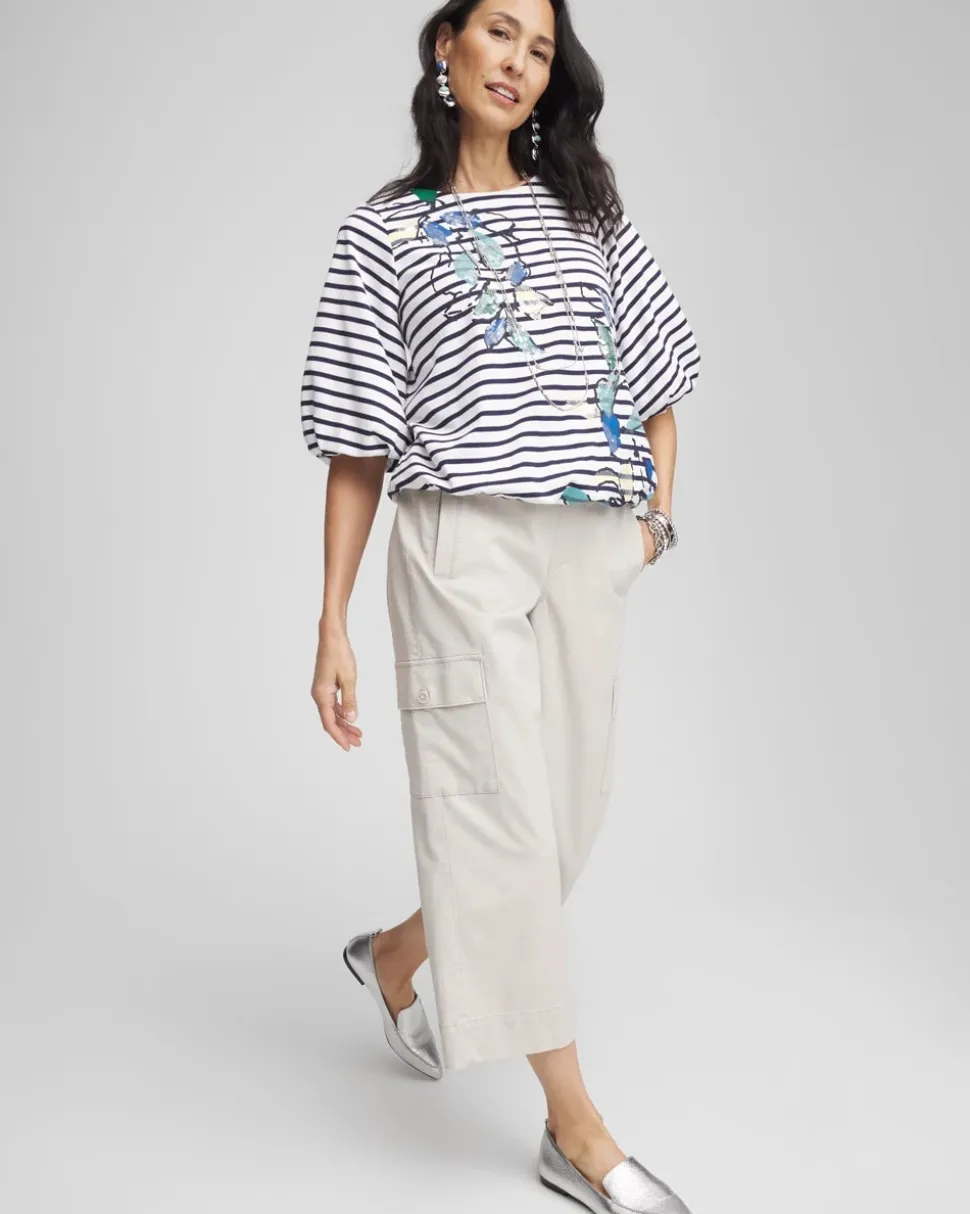 Cargo Straight Leg Cropped Pants