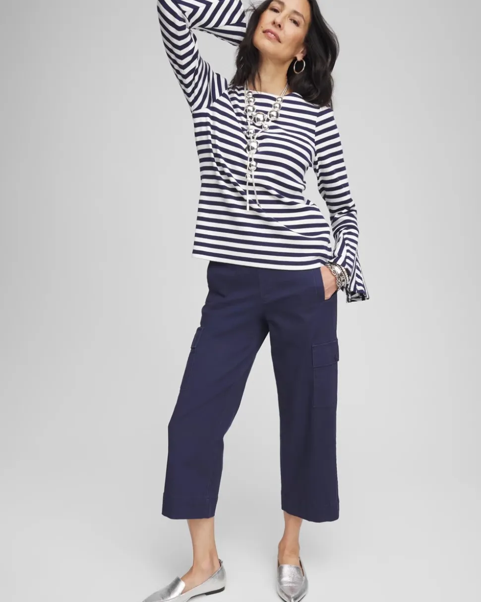 Cargo Straight Leg Cropped Pants