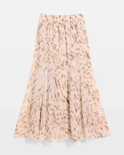 Cheetah Pull-On Godet Skirt