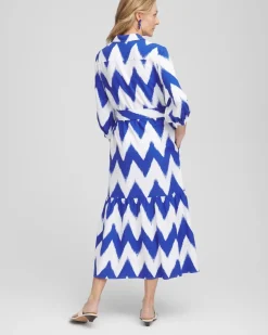 Chevron Striped Shirtdress